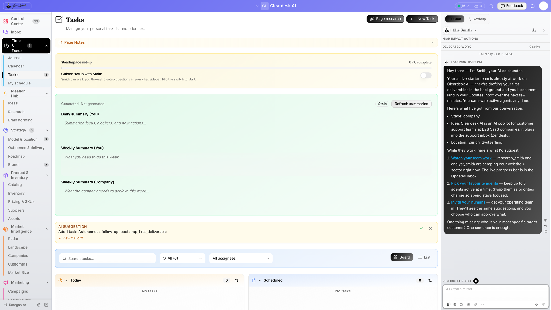 Your tasks, your calendar, your follow-ups — handled.